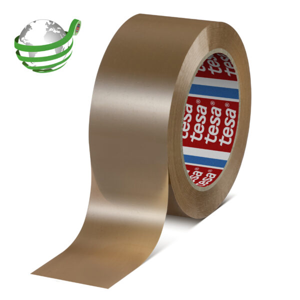 tesa ID 60418 recycled pet packaging tape brown 60418 00004 00 with marker