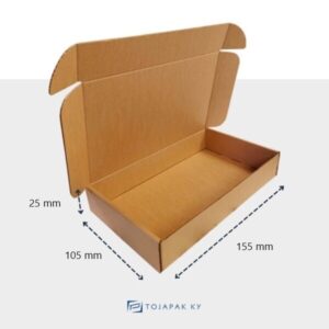 Postituskotelo A6, 155x105x25 mm, E-aaltopahvi, Ruskea, FEFCO 0427