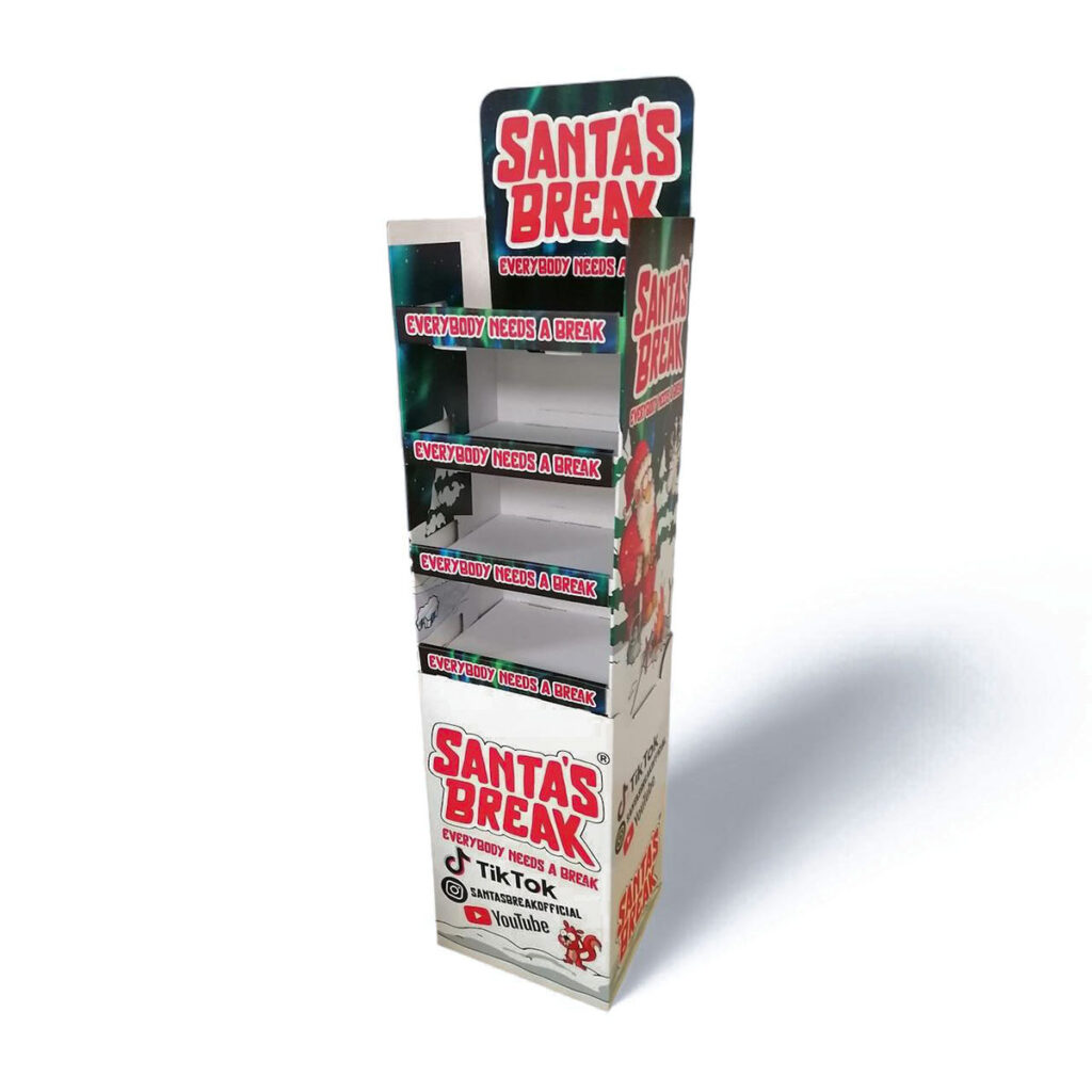 Santasbreak tuotteen myynti standi